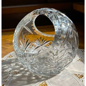 Vintage pressed glass basket for decor